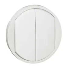 LEGRAND Céliane Enjoliveur interrupteur double blanc - 068002