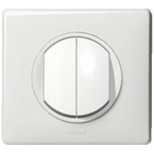 LEGRAND Céliane Interrupteur double va et vient complet blanc