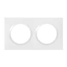 Plaque de finition carrée 2 postes Dooxie - Blanc - 600802 - Legrand