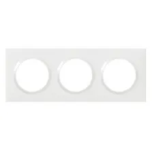 Plaque de finition carrée 3 postes Dooxie - Blanc - 600803 - Legrand