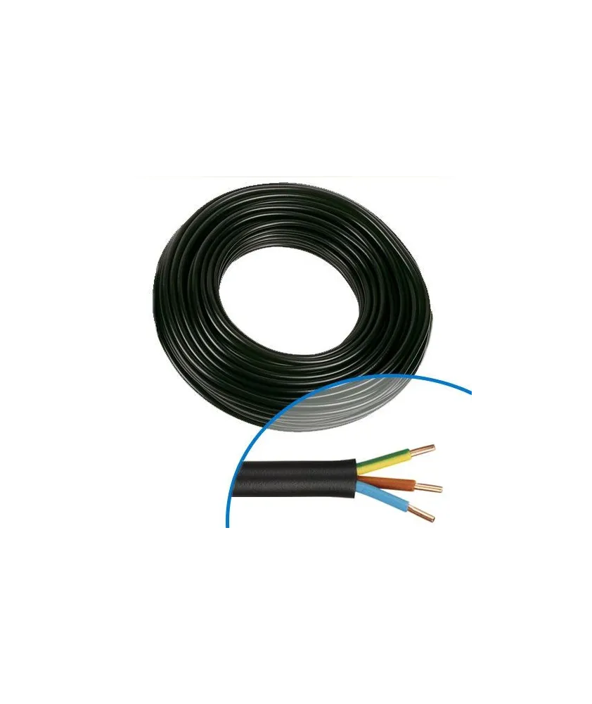 Câble U1000 R2V CU (Rigide) - 3G2.5 mm² - Couronne de 100m