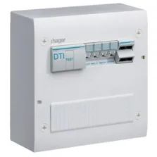 Hager - Coffret de com semi-équ. 4xRJ45 Gr. 2TV - Réf : TN405