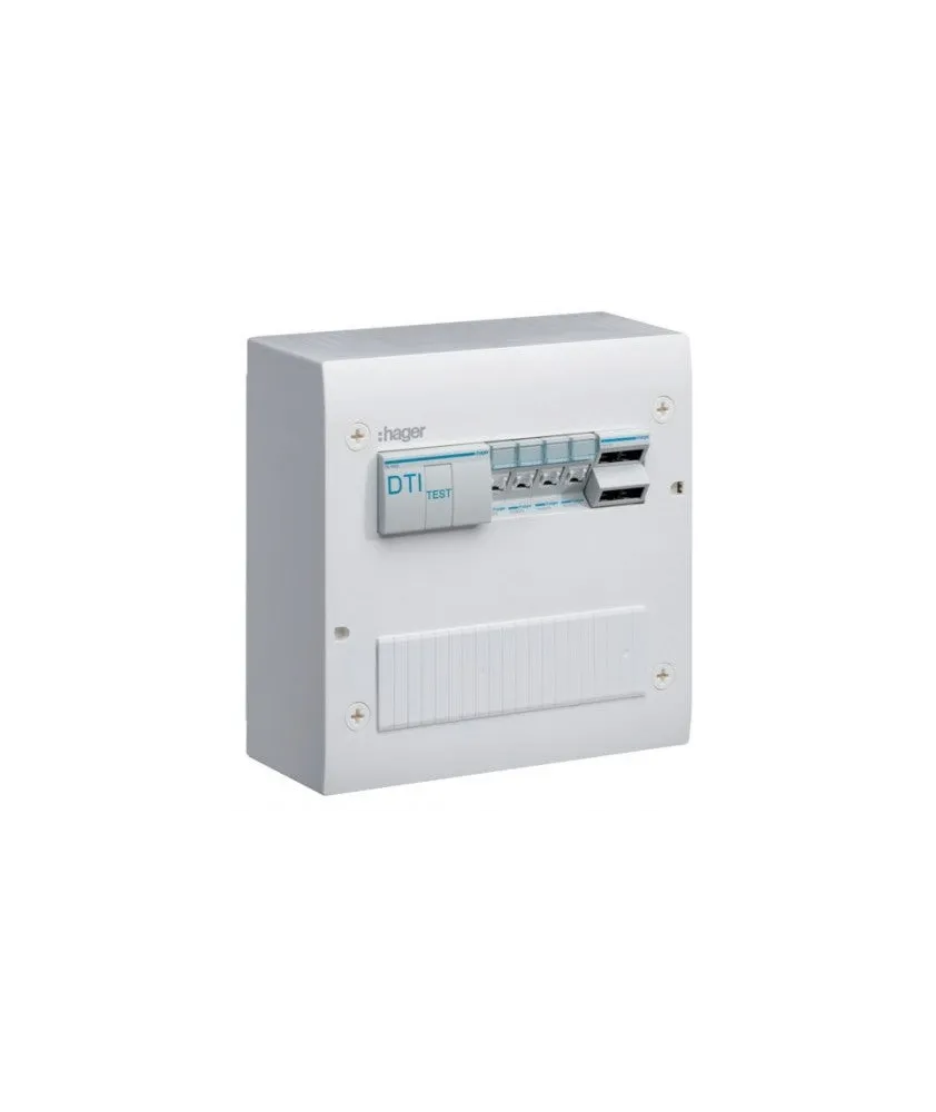 Hager - Coffret de com semi-équ. 4xRJ45 Gr. 2TV - Réf : TN405