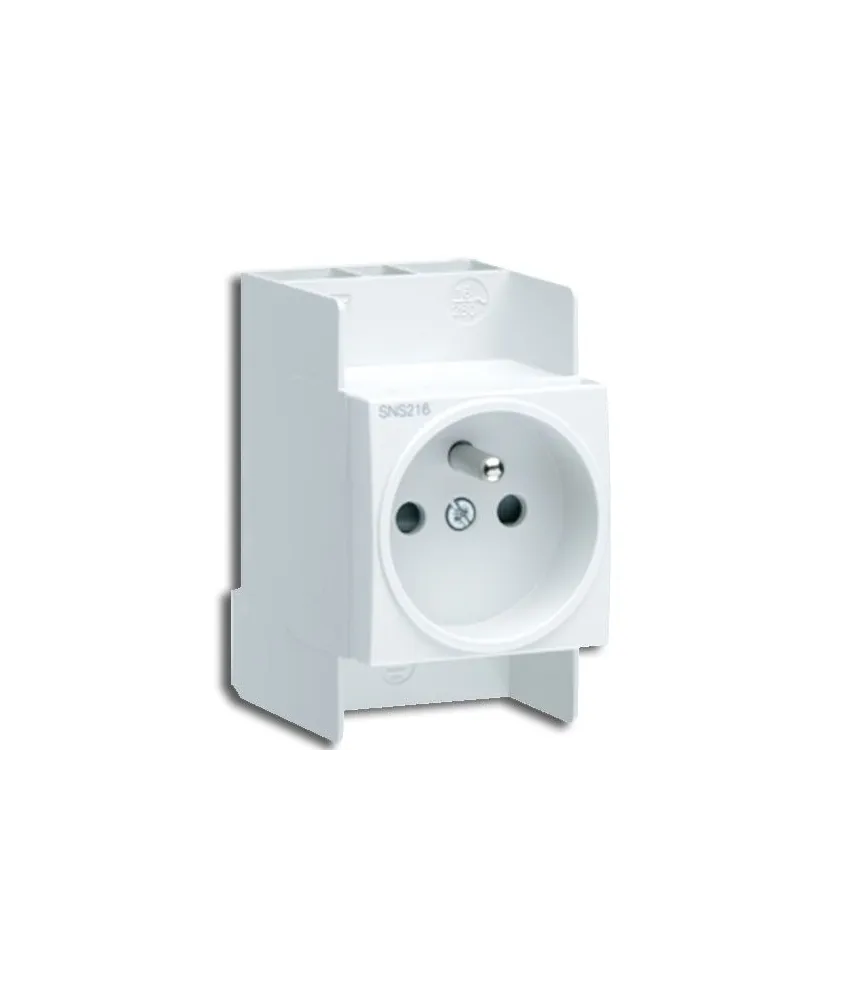 HAGER SanVis Prise modulaire 2P+T 16A 2,5 modules - SNS216