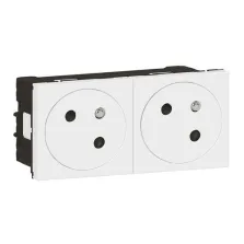 LEGRAND Mosaic Double prise de courant 2P+T surface blanc - 077142L / 278164L