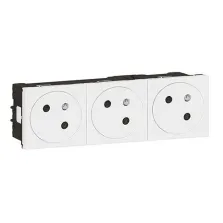 LEGRAND Mosaic Triple prise de courant 2P+T surface MOSAIC Link - Blanc