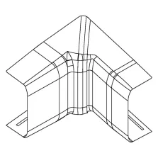 Angle intérieur variable pour moulure ATA 20x50mm en blanc