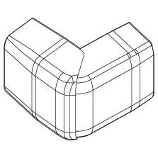 Angle extérieur variable pour moulure ATHEA 20x50mm en blanc