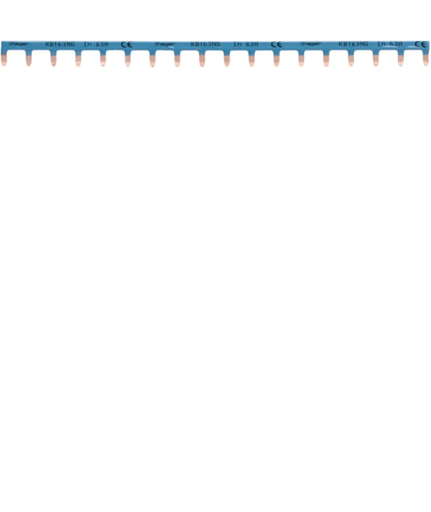 HAGER Peigne d'alimentation électrique Neutre horizontal 18 modules - KB163NG