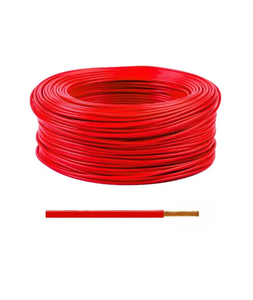 Fil électrique souple ho7v-k 1.5mm2 rouge (prix au m)