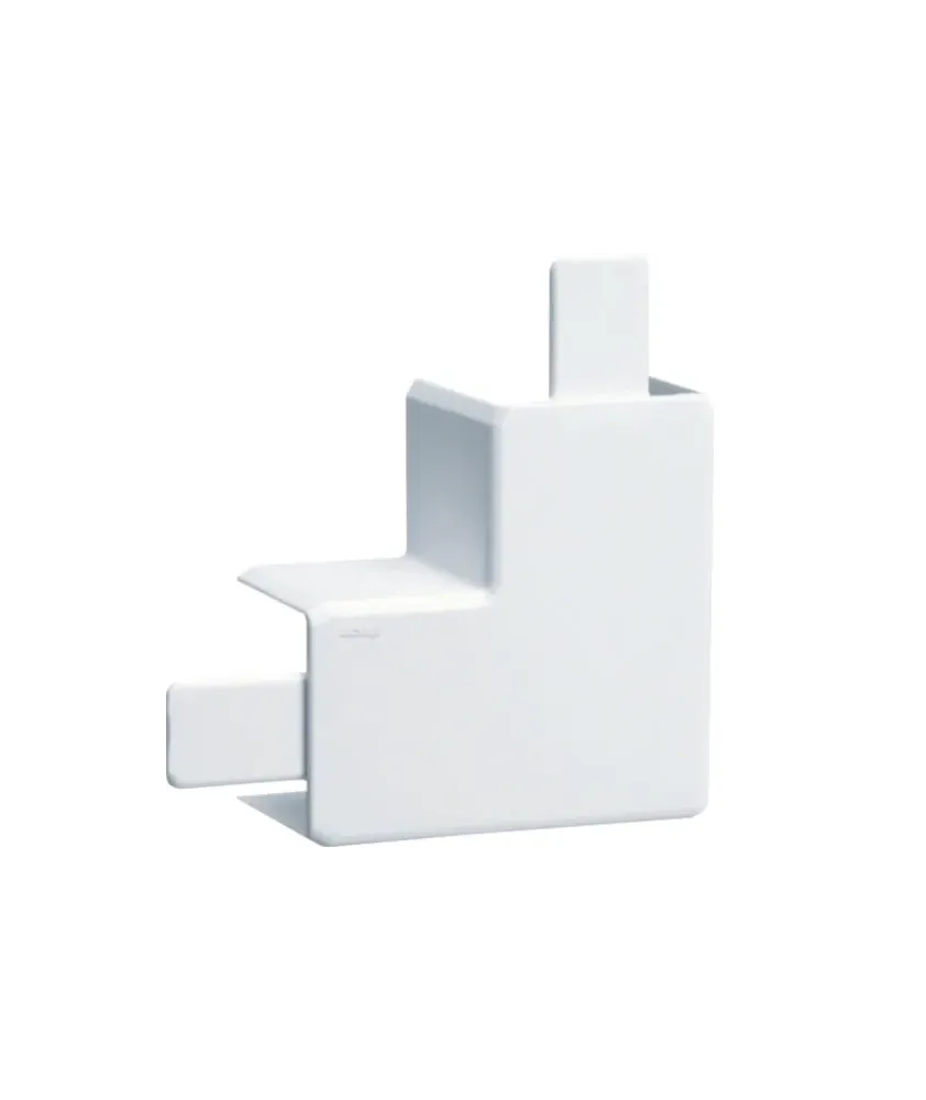 Angle plat pour goulotte de distribution lifea LFF 40x40mm Blanc