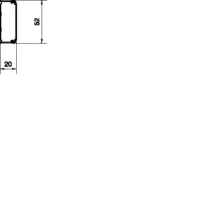 Moulure ateha 20x50mm 1 compartiment, Blanc