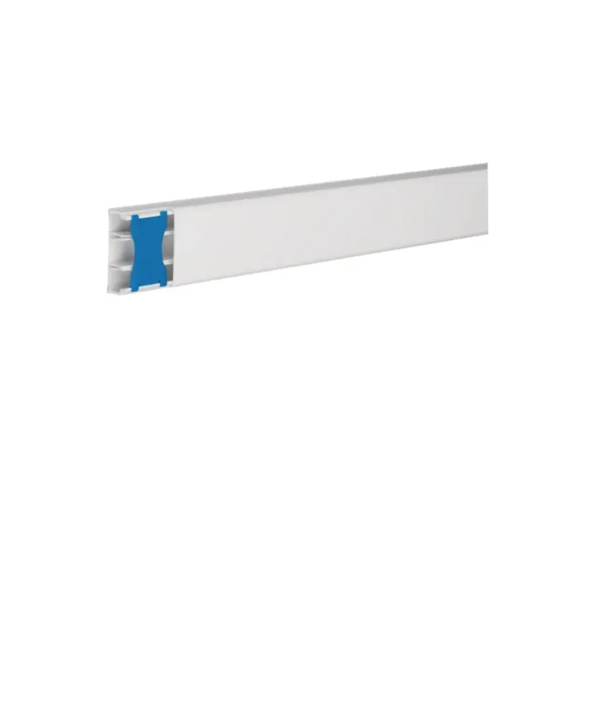 Moulure ateha 20x50mm 3 compartiments, Blanc