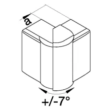 Angle extérieur pour goulotte de distribution lifea LFF 60x60mm