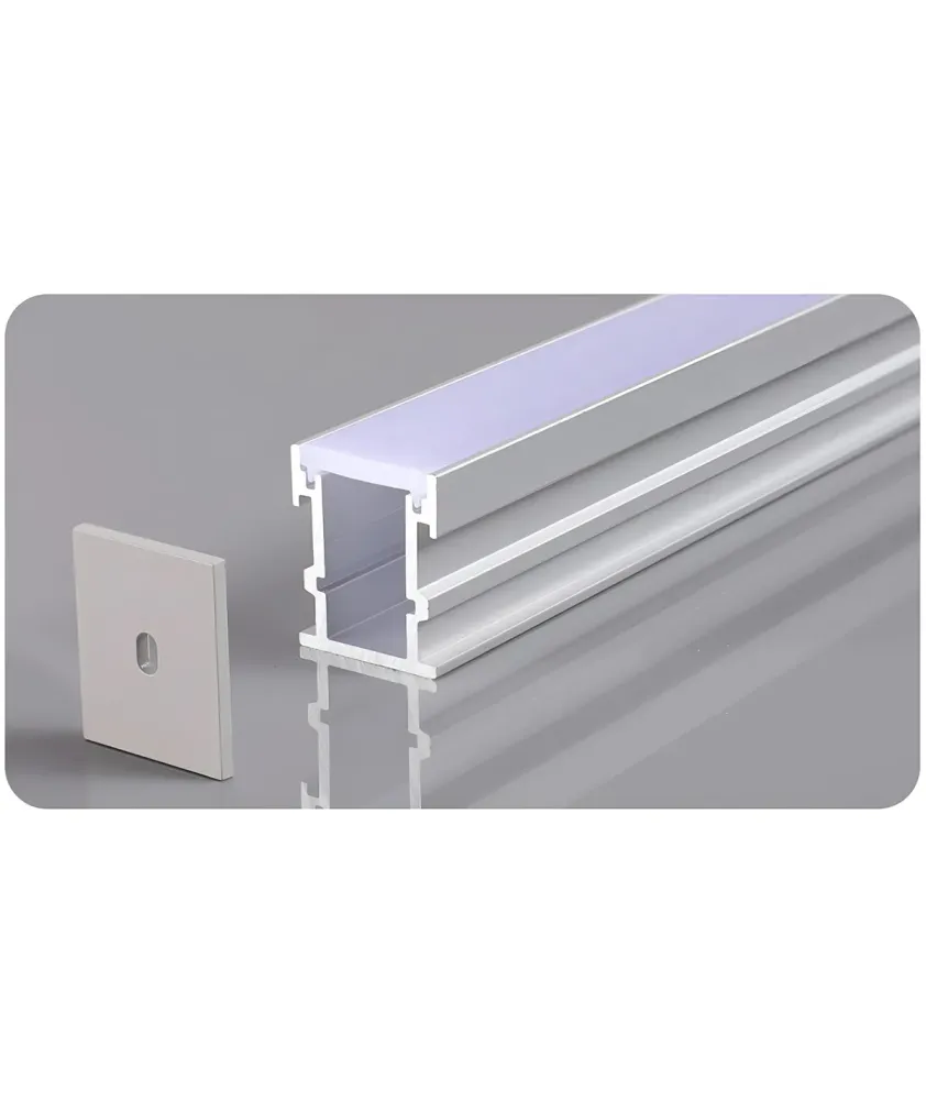 Profilé aluminium encastré pour ruban LED au sol 12V/24V 2M