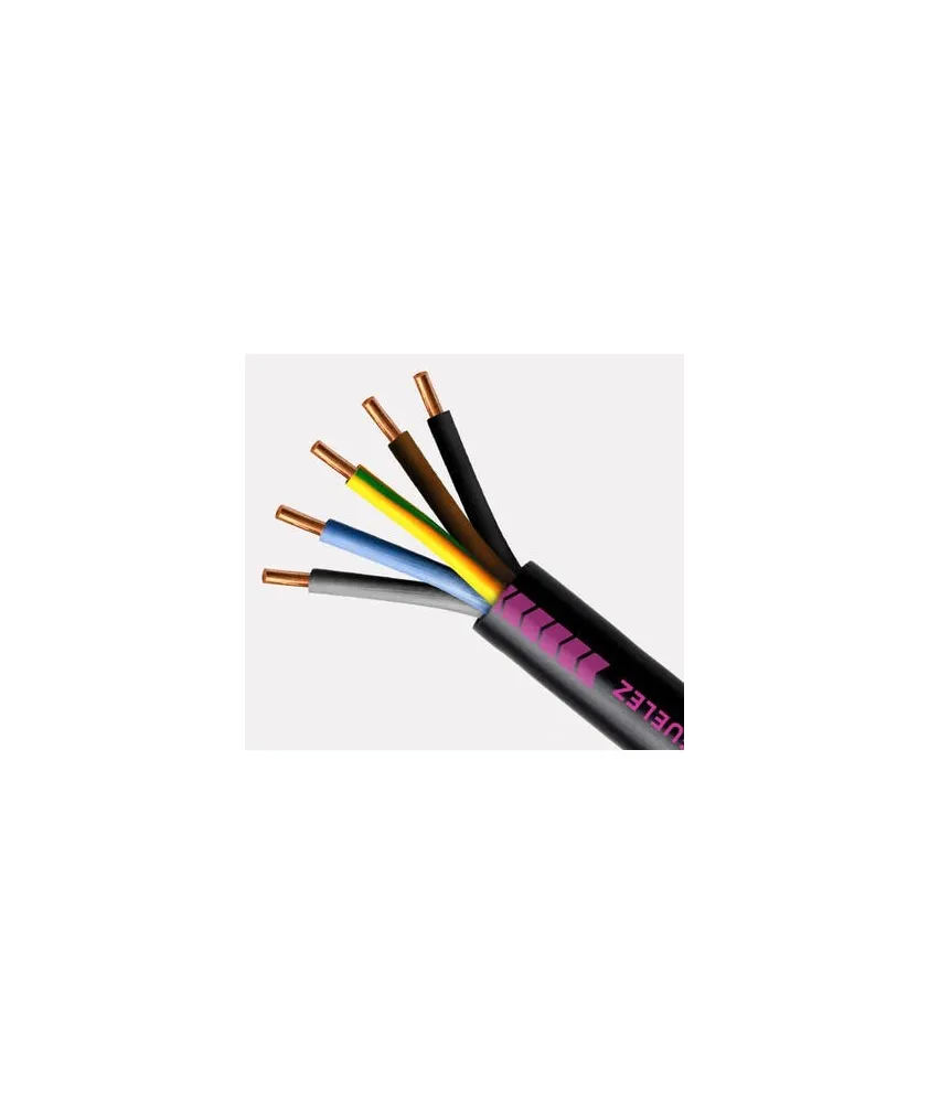 Câble U1000 R2V CU (Rigide) - 5G1.5 mm² - au mètre