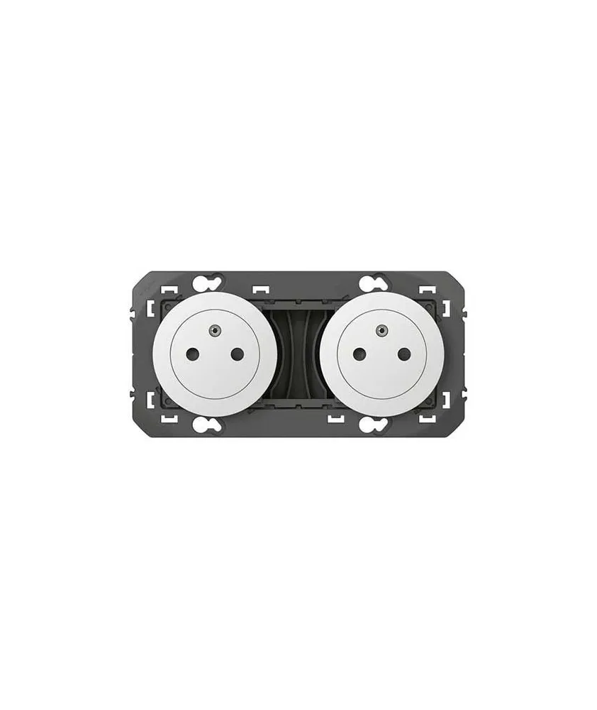 Double prise de courant LEGRAND 2P+T Surface précâblée Dooxie - 16A - Blanc - 600332