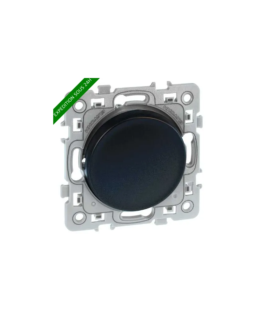 EUROHM Square Bouton poussoir anthracite - 60302