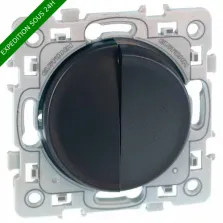 EUROHM Square Interrupteur double va et vient anthracite - 60310