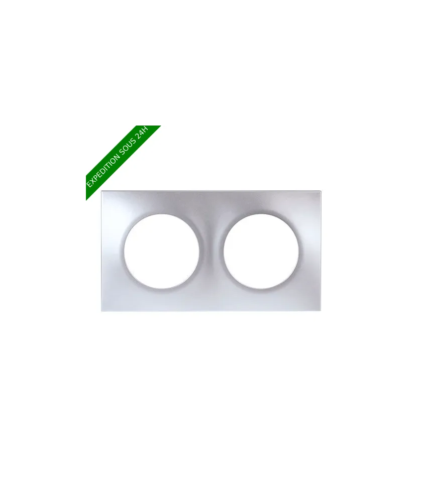 EUROHM Square Plaque double silver - 60497