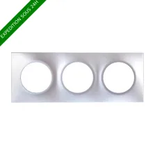 EUROHM Square Plaque triple silver - 60498