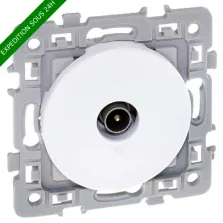EUROHM Square Prise TV blanc - 60264