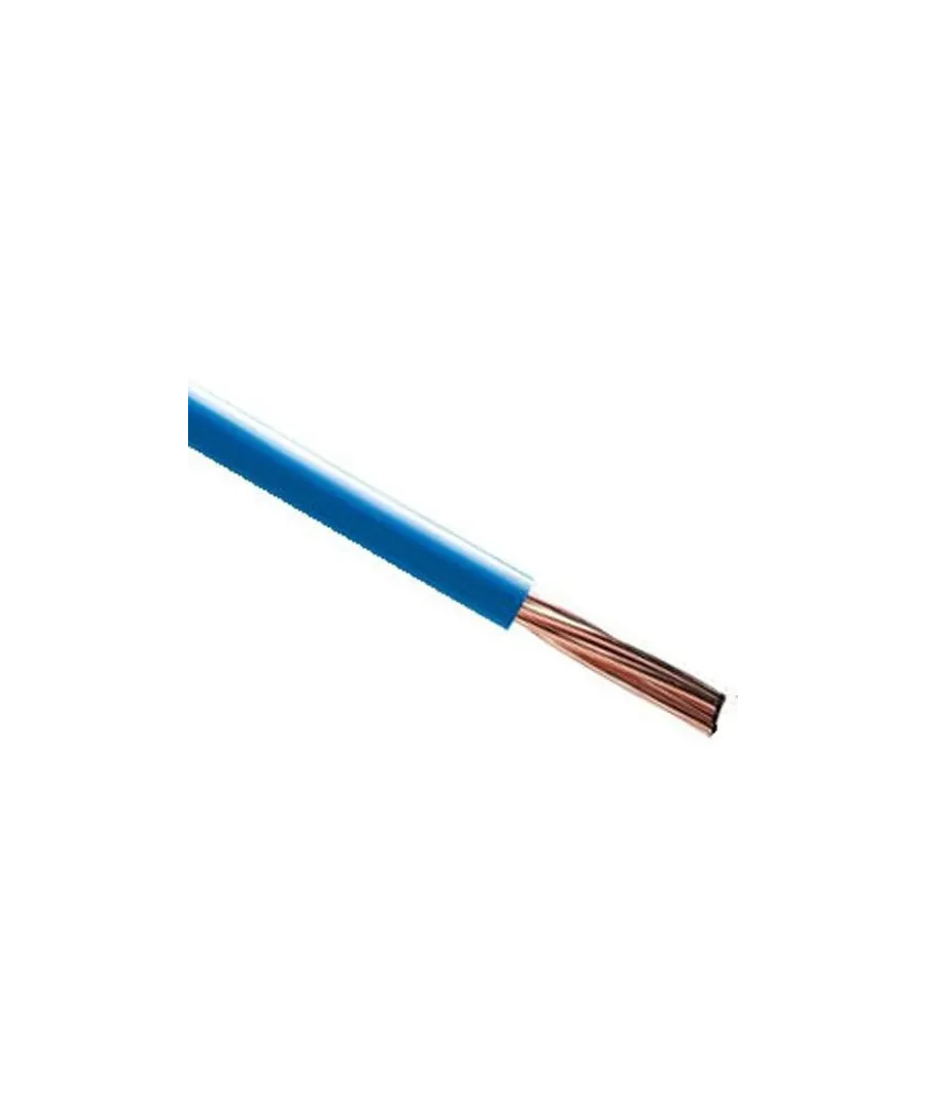 Fil électrique rigide H07VR 6mm² bleu - Prix au mètre