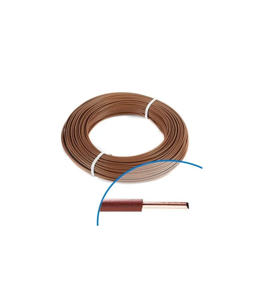 Fil H07vu 1.5mm2 100m Marron- MIGUELEZ