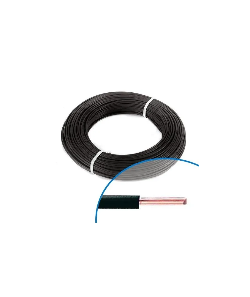 Fil H07vu 1.5mm2 100m Noir- MIGUELEZ