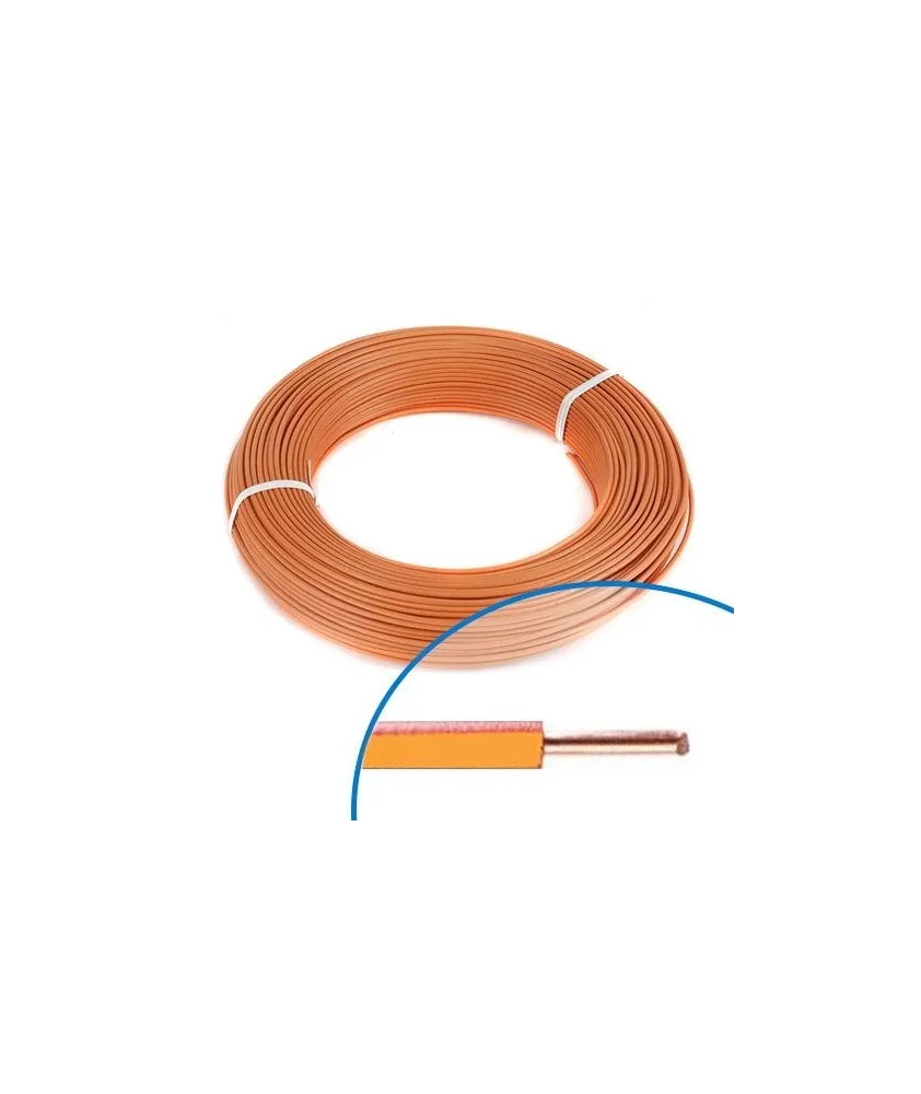 Fil H07vu 1.5mm2 100m Orange- MIGUELEZ