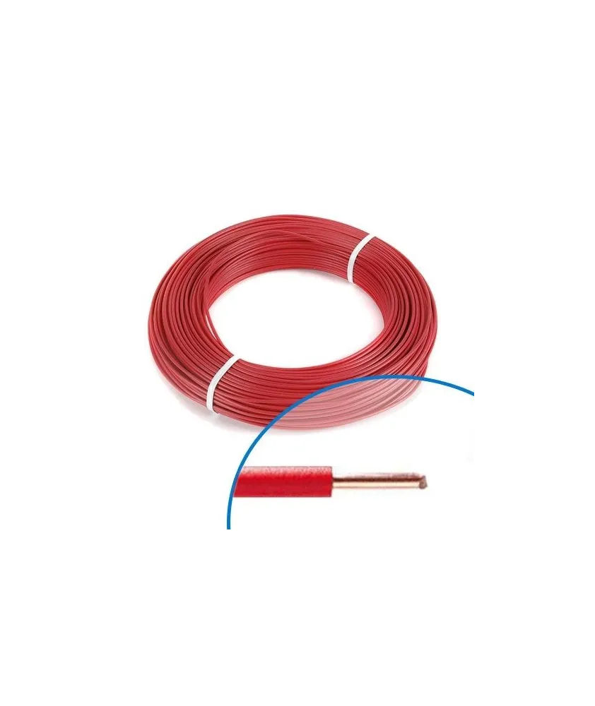 Fil H07vu 1.5mm2 100m Rouge- MIGUELEZ