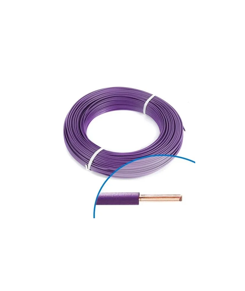 Fil H07vu 1.5mm2 100m Violet- MIGUELEZ