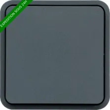 Interrupteur va-et-vient Cubyko - composable - IP55 - gris